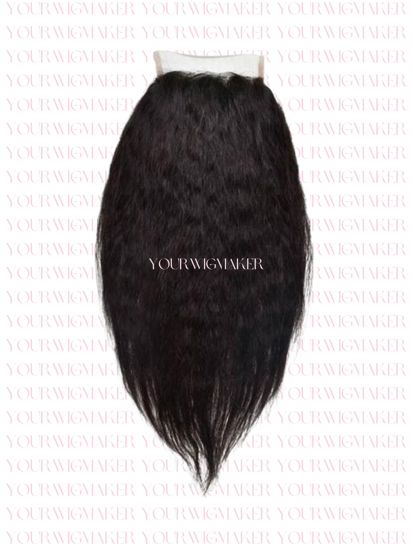 Black Kinky Straight Virgin Hair - 1 Lace