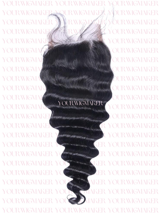 Black Deep Wave Virgin Hair - 1 Lace