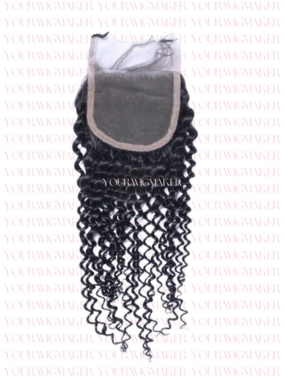 Black Kinky Curly Virgin Hair - 1 Lace
