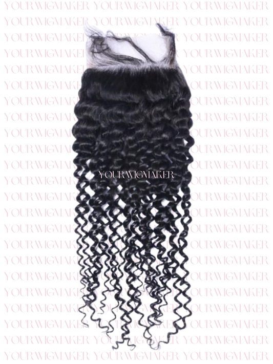 Black Kinky Curly Virgin Hair - 1 Lace
