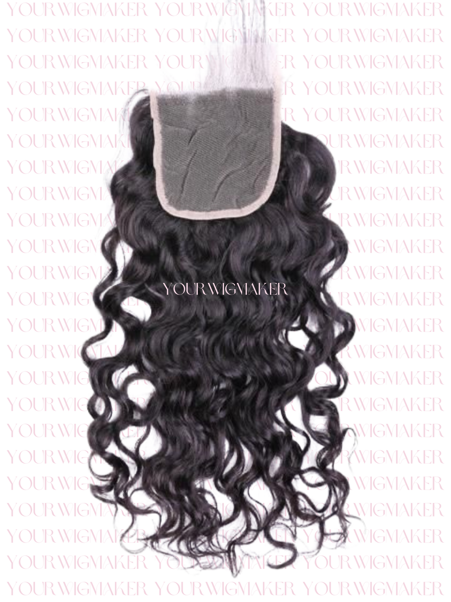 Black Natural Wave/Water Wave Virgin Hair - 1 Lace