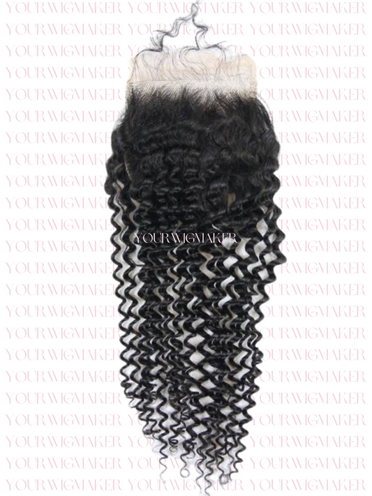 Black Kinky Curly Virgin Hair - 1 Lace