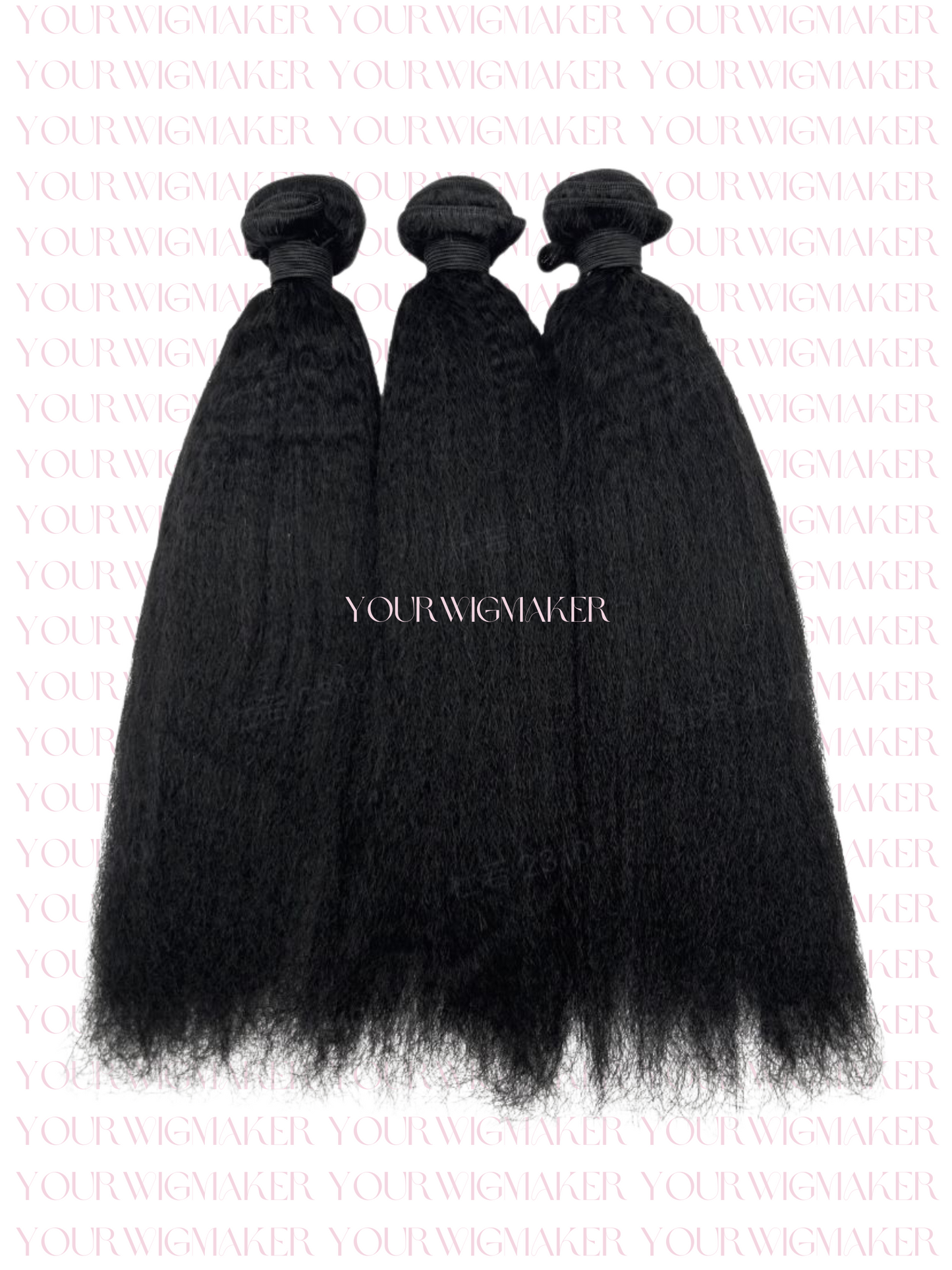 Black Kinky Straight Virgin Hair - 1 Bundle